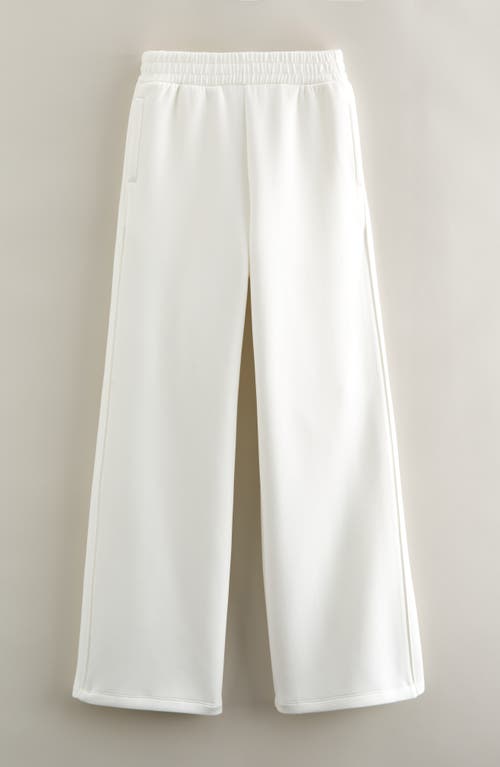 Zella Girl Kids' Varsity Track Pants in Ivory Egret 