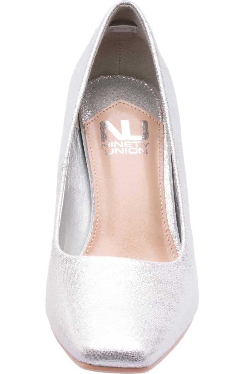 NINETY UNION Blast Square Toe Pump, Alternate, color, Silver