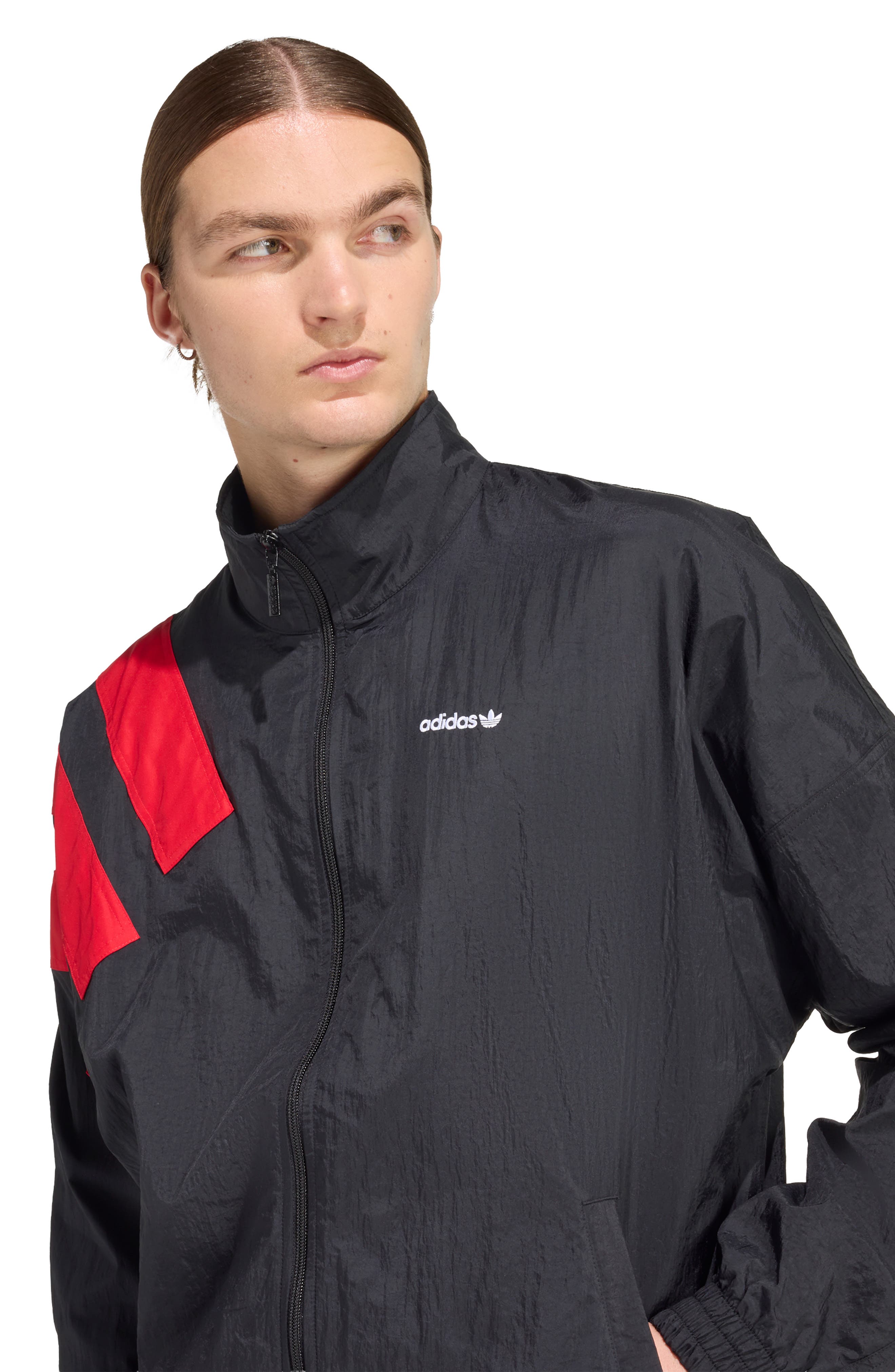 adidas Arch Oversize Nylon Track Jacket (Men) | Nordstrom