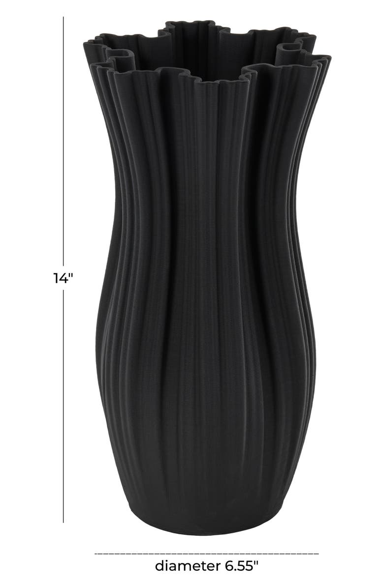 VIVIAN LUNE HOME Ceramic Vase, Alternate, color, Black