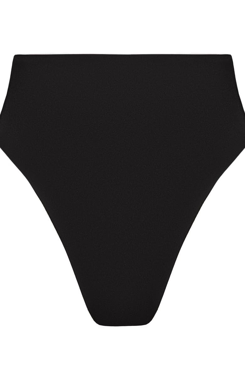High Cut Smoothing Bikini Bottom, Alternate, color, Black