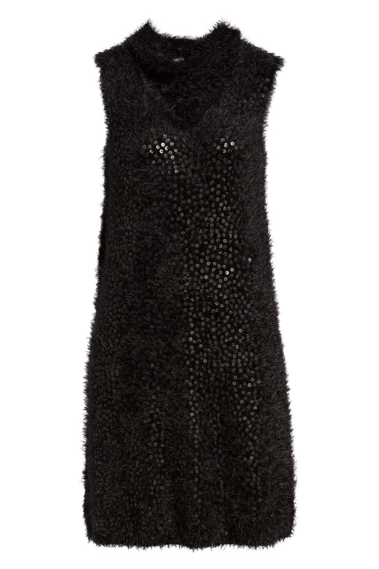 Cozy Sequin Dress, Alternate, color, BLACK ONYX
