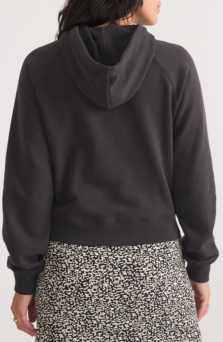 Marine Layer Anytime Cotton Blend Crop Hoodie, Alternate, color, 