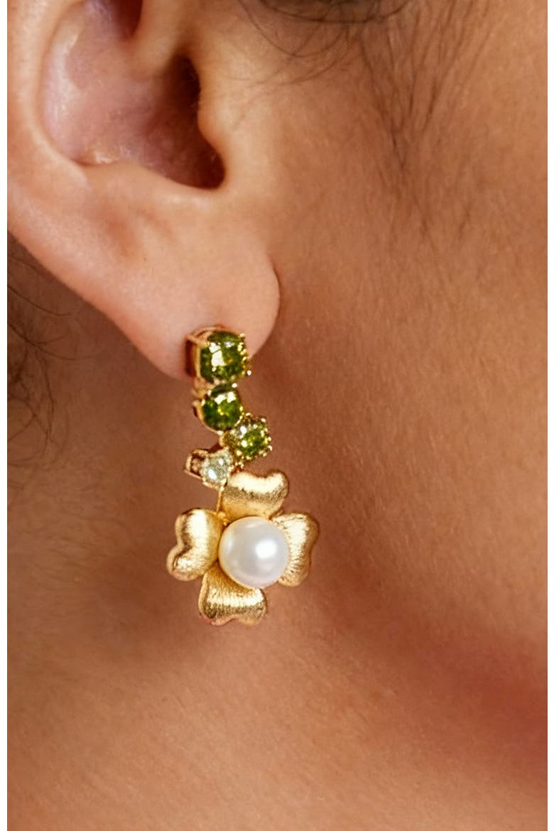 Garden Blossom Earrings, Alternate, color, Gold