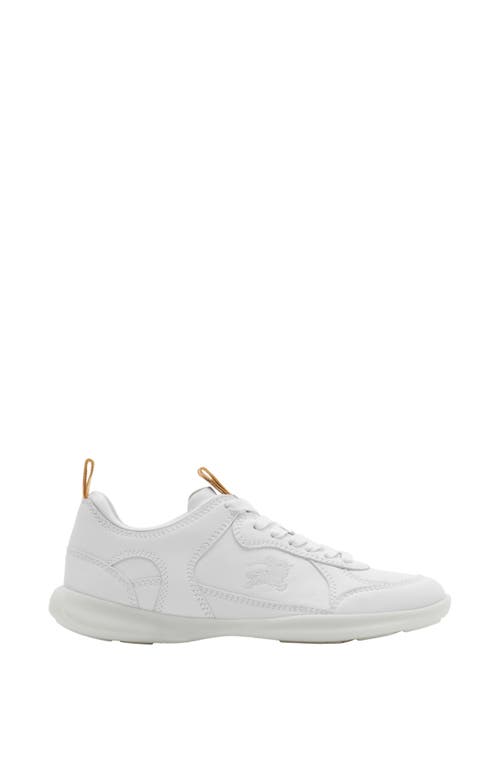 Burberry Leather Matrix Sneakers In White