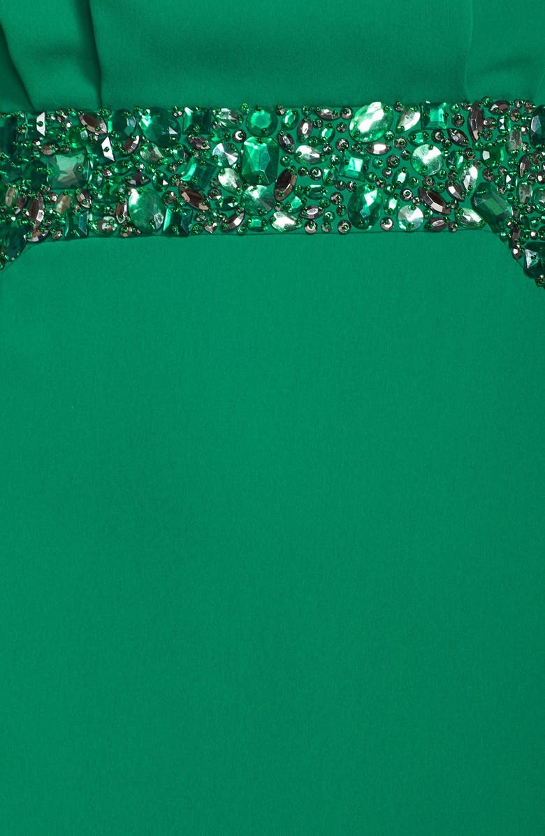 Pamella, Pamella Roland Embellished Crepe Gown, Alternate, color,