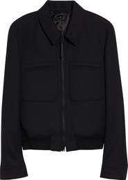 TOM FORD Lacquered Wool & Silk Tricotine Battle Jacket