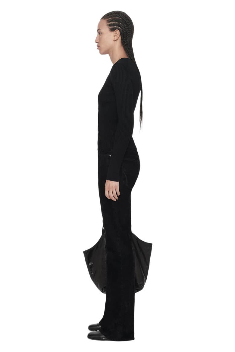 Cruz Asymmetric Button Through Top, Alternate, color, BLACK