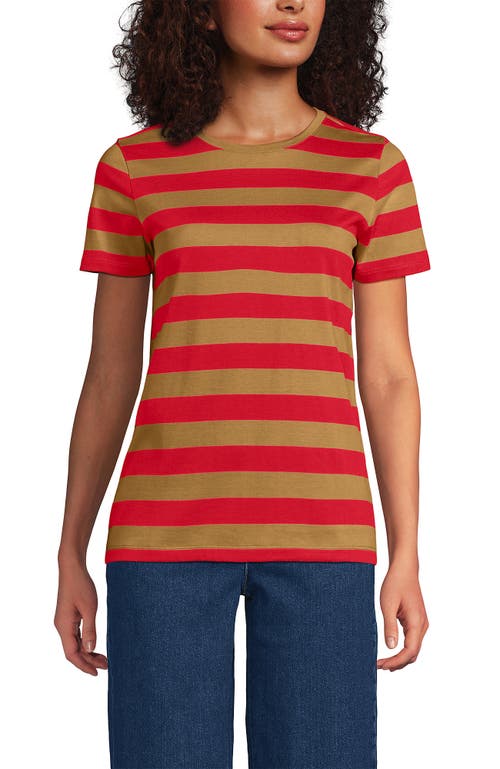 Lands' End Relaxed Supima Cotton Crew Neck T-shirt In Brown