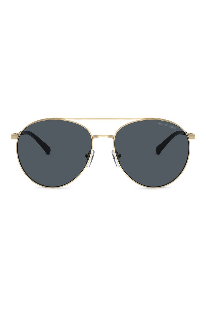 Arches 58mm Pilot Sunglasses, Main, color, LIGHT GOLD