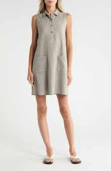Linen Blend Shirtdress