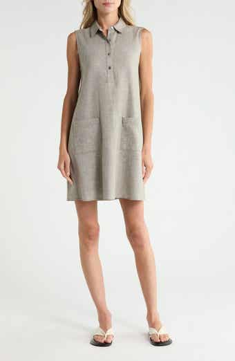 Linen Blend Shirtdress