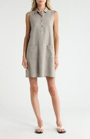 Theory Linen Blend Shirtdress