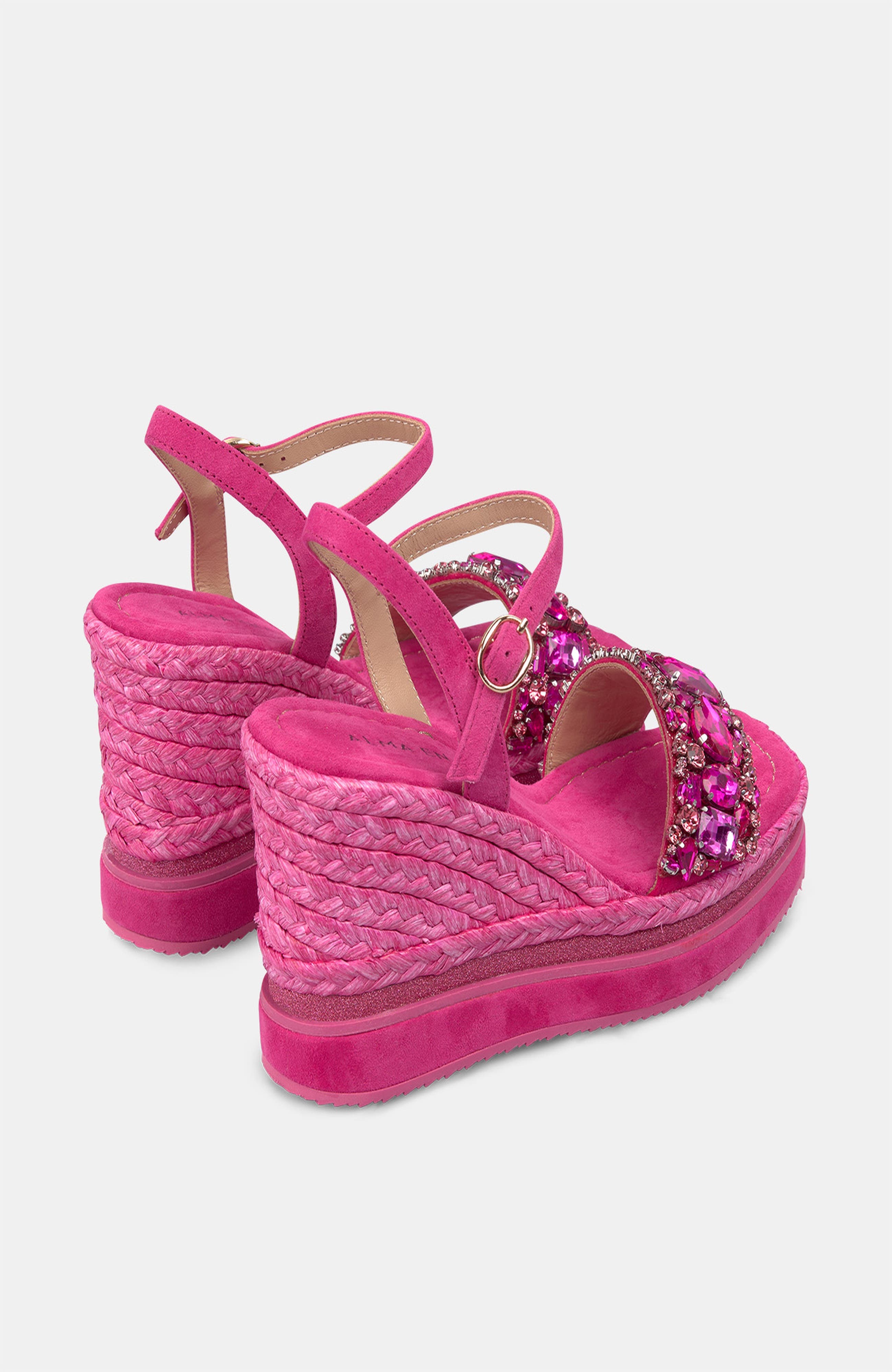 Alma en Pena Platform Wedge With Rhinestones, Alternate, color, Pink