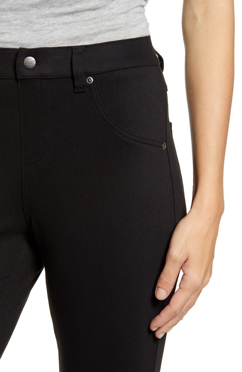 Hue Ultrasoft Denim Leggings, Alternate, color, Black