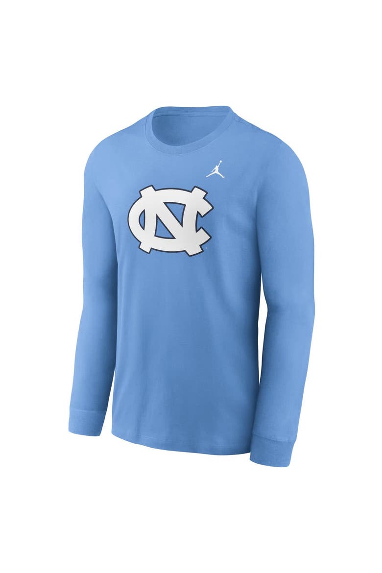 Men's Jordan Brand Carolina Blue North Carolina Tar Heels Primary Logo Long Sleeve T-Shirt, Alternate, color, Light Blue