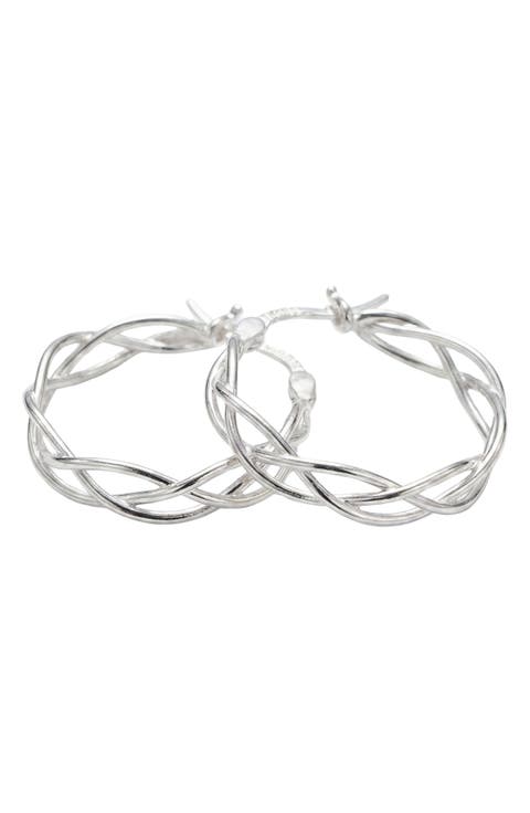 Marquise Station Hoop Earrings