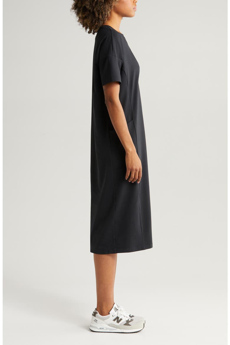 Departure Travel Shift Dress, Alternate, color, BLACK
