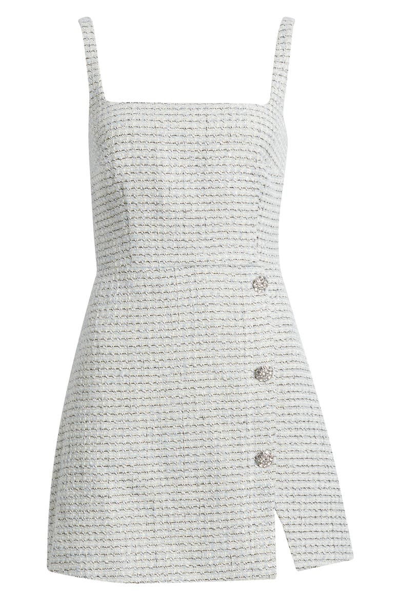 Metallic Tweed Minidress, Alternate, color, 40-LIGHT BLUE MULTI