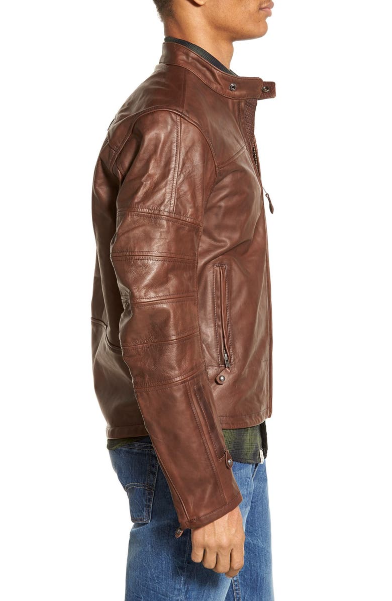 ROLAND SANDS DESIGN 'Ronin' Café Racer Leather Jacket, Alternate, color, 