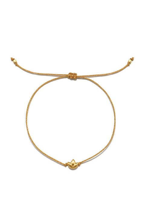New Beginnings Lotus Cord Bracelet