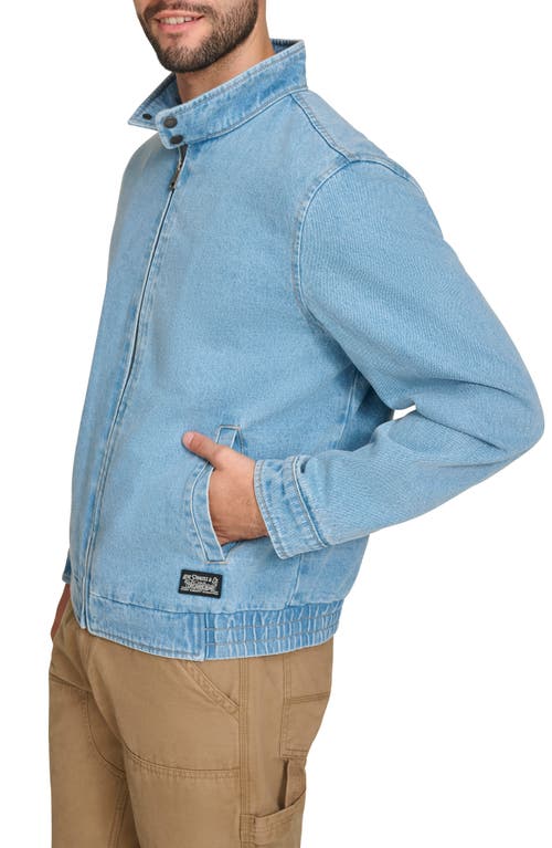 Levi's Men's Stand-collar Jacket In Light Wash Denim