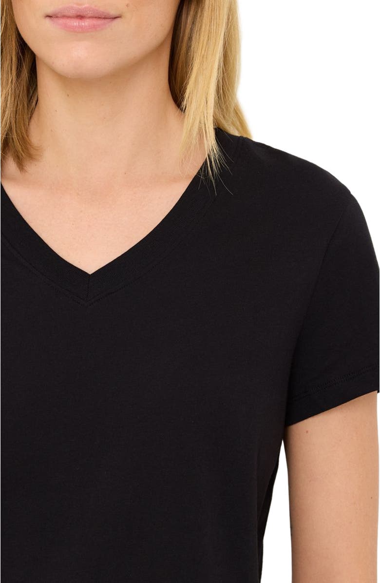Pact Organic Cotton Softspun Essential V-Neck Tee, Alternate, color, Black