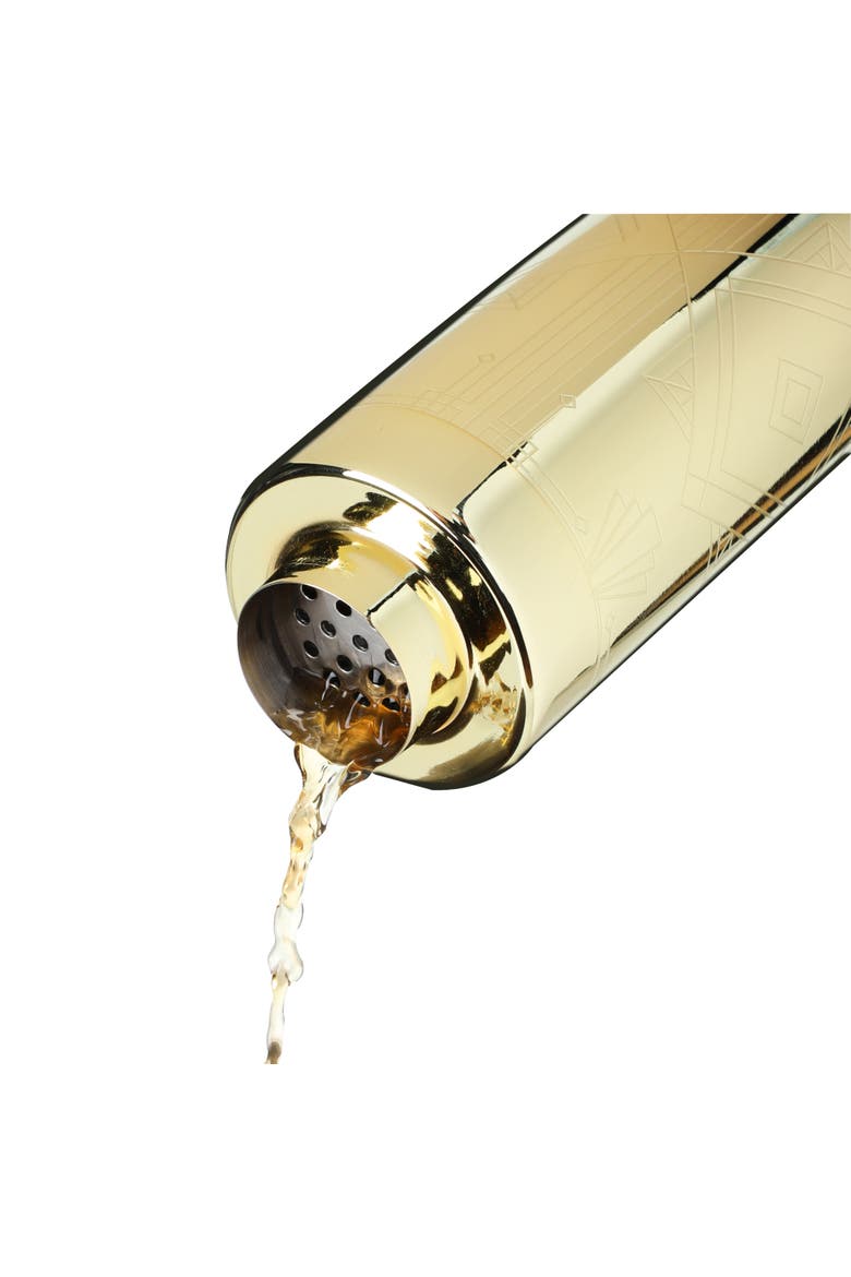 Art Deco Cocktail Shaker, Alternate, color, GOLD