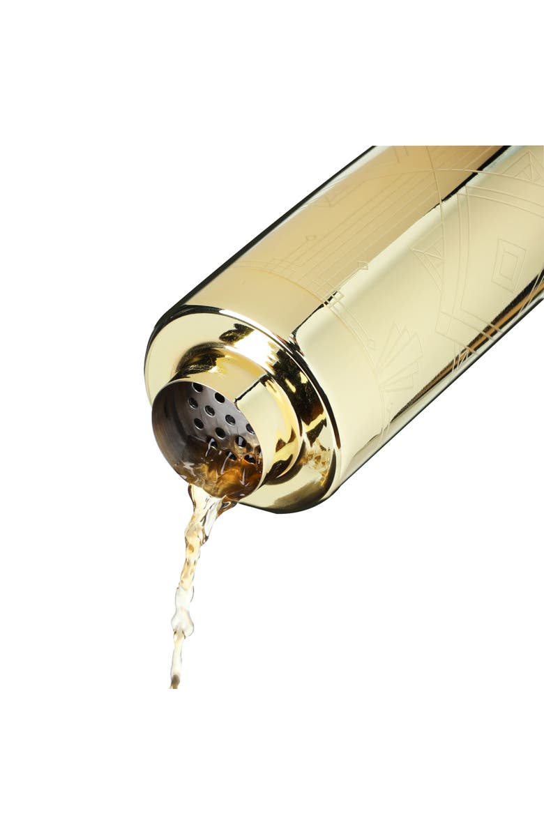 Viski Art Deco Cocktail Shaker, Alternate, color, Gold