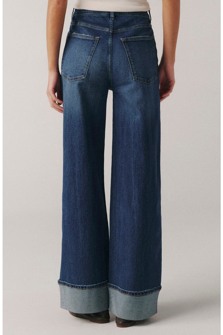 NCE High Waist Wide Leg Jeans, Alternate, color, DOUBLE CUFF
