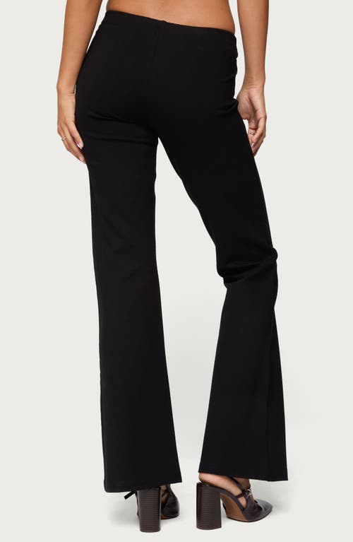 Edikted Metiza Belted Flare Pants In Black