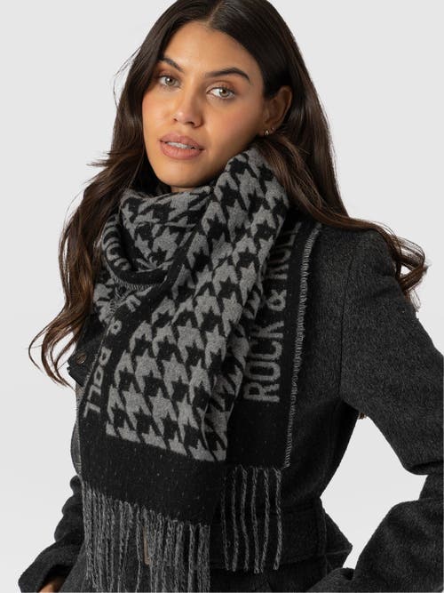 Saint + Sofia Rock Houndstooth Scarf In Multi