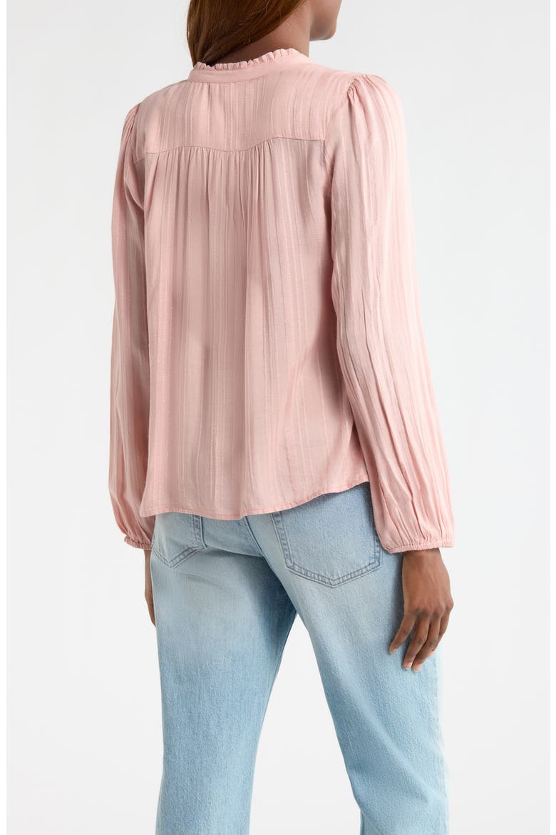 Shine Button Front Top, Alternate, color, PALE MAUVE