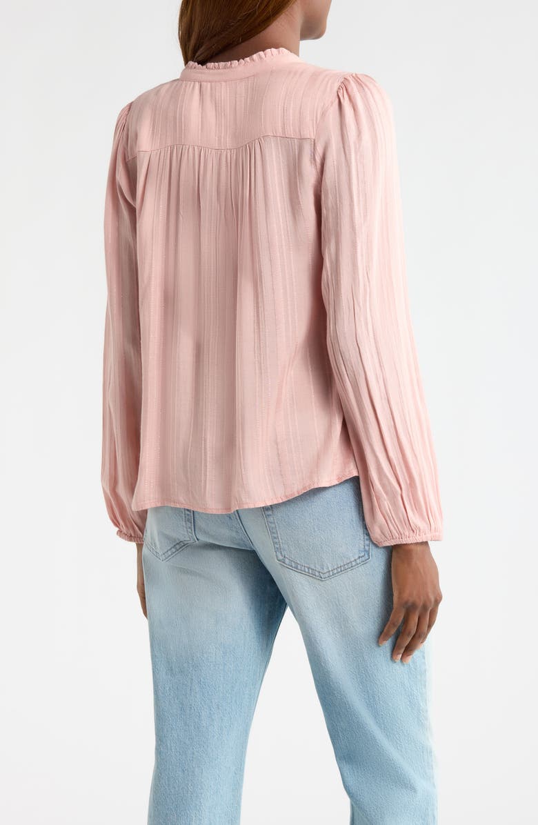 Lucky Brand Shine Button Front Top, Alternate, color, Pale Mauve