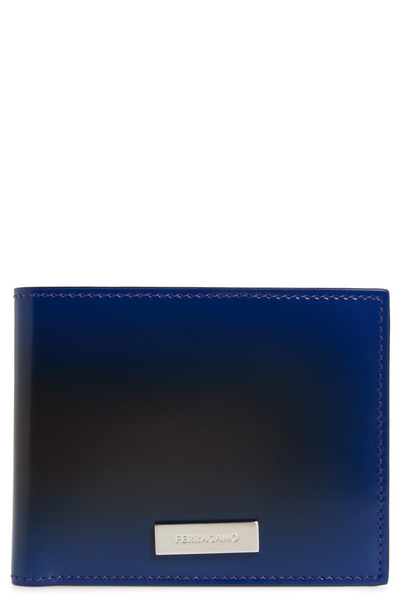 FERRAGAMO Ombré Leather Bifold Wallet, Main, color, 