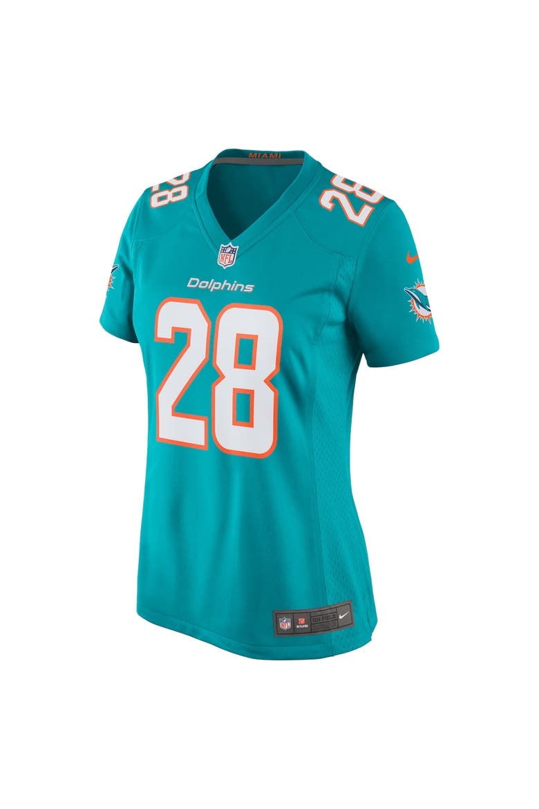 Women's Nike Devon Achane Aqua Miami Dolphins Player Game Jersey, Alternate, color, Aqua