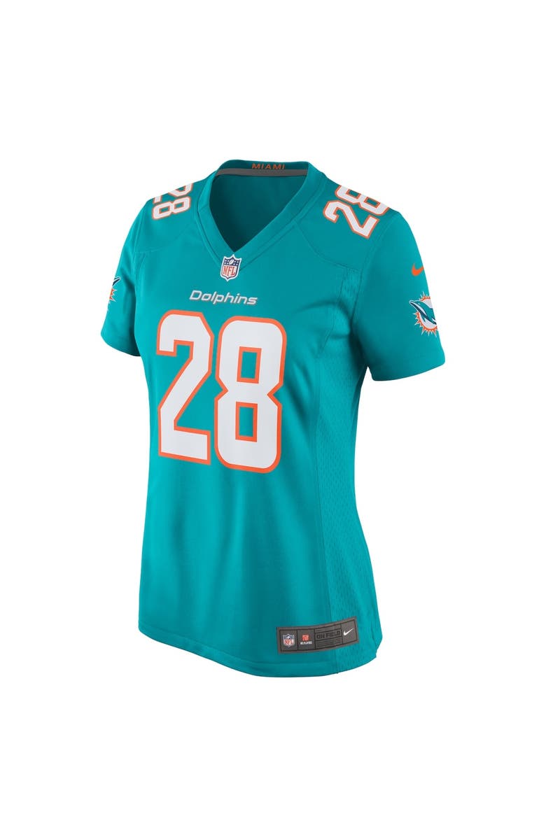 Nike Women's Nike Devon Achane Aqua Miami Dolphins Player Game Jersey, Alternate, color, Aqua