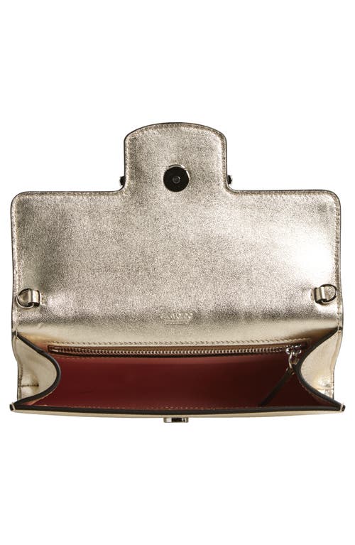 Jimmy Choo Bing Crystal Metallic Leather Wallet