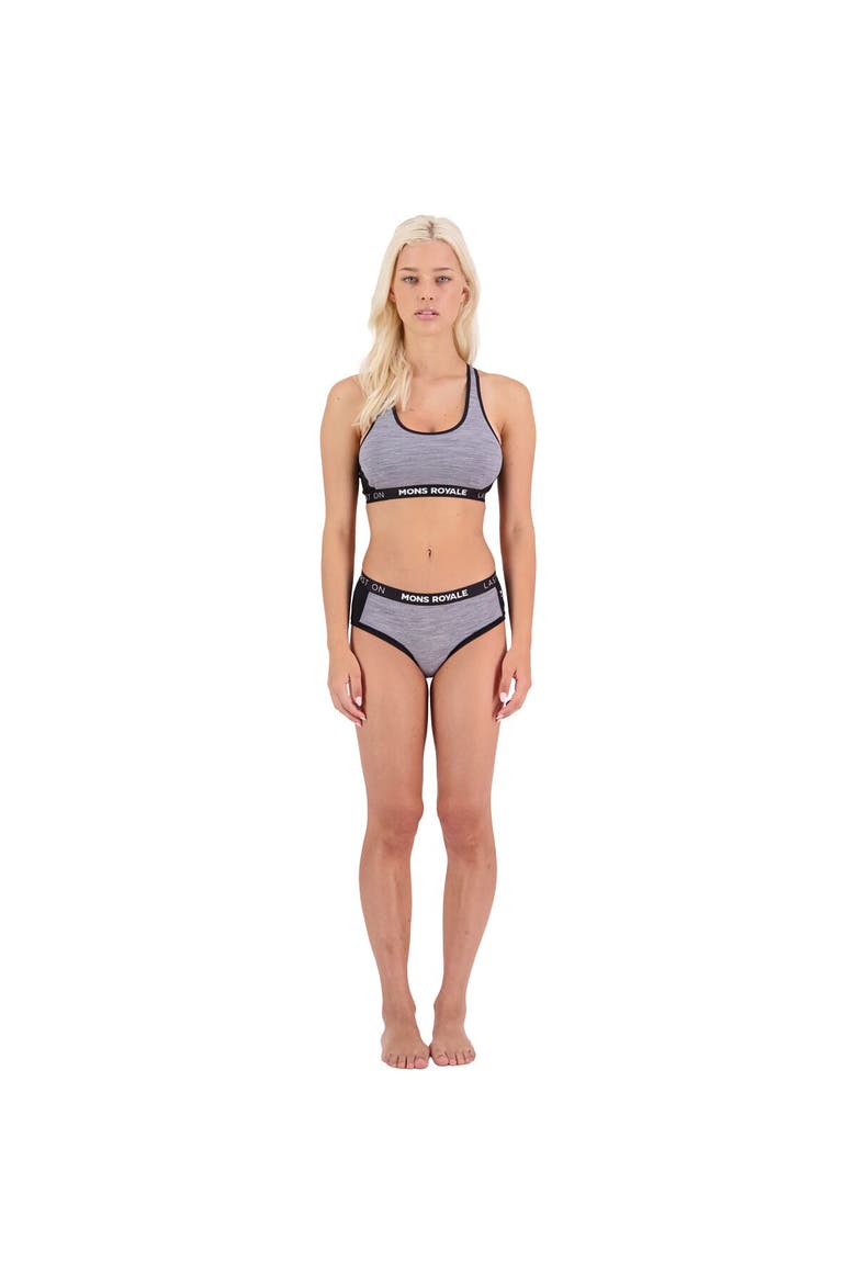 Sierra Sports Bra - Women's, Alternate, color, Grey Heather/Black