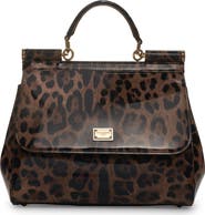 Dolce&Gabbana Kim Sicily Leopard Print Handbag