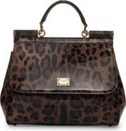 Dolce&Gabbana Kim Sicily Leopard Print Handbag