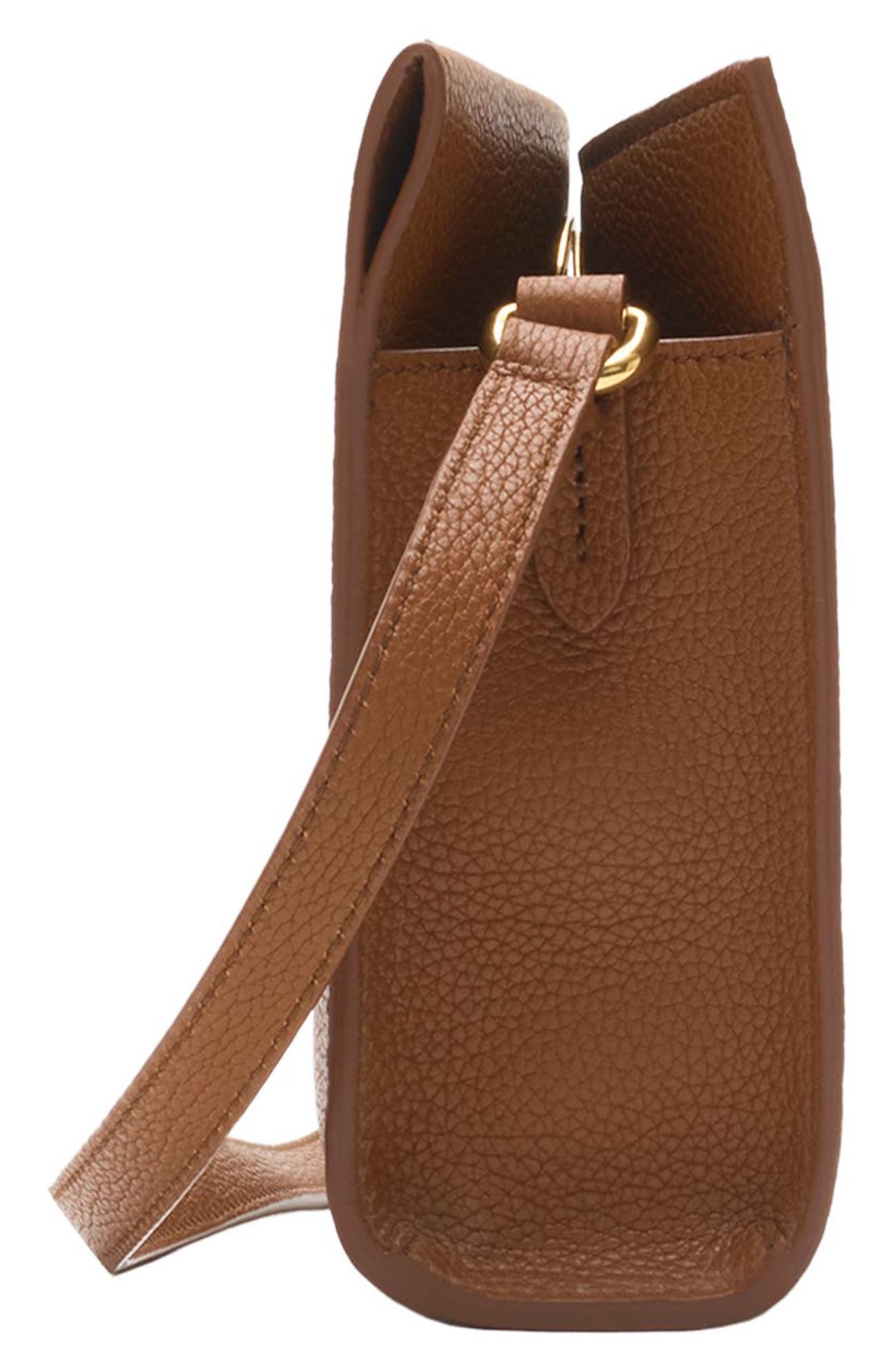 Burberry Cotswolds Leather Wristlet Pouchette, Alternate, color, 