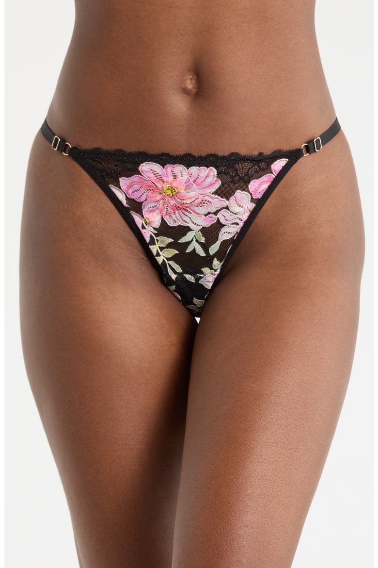 Floral Embroidered G-String, Main, color, PRINTED PRIMROSE