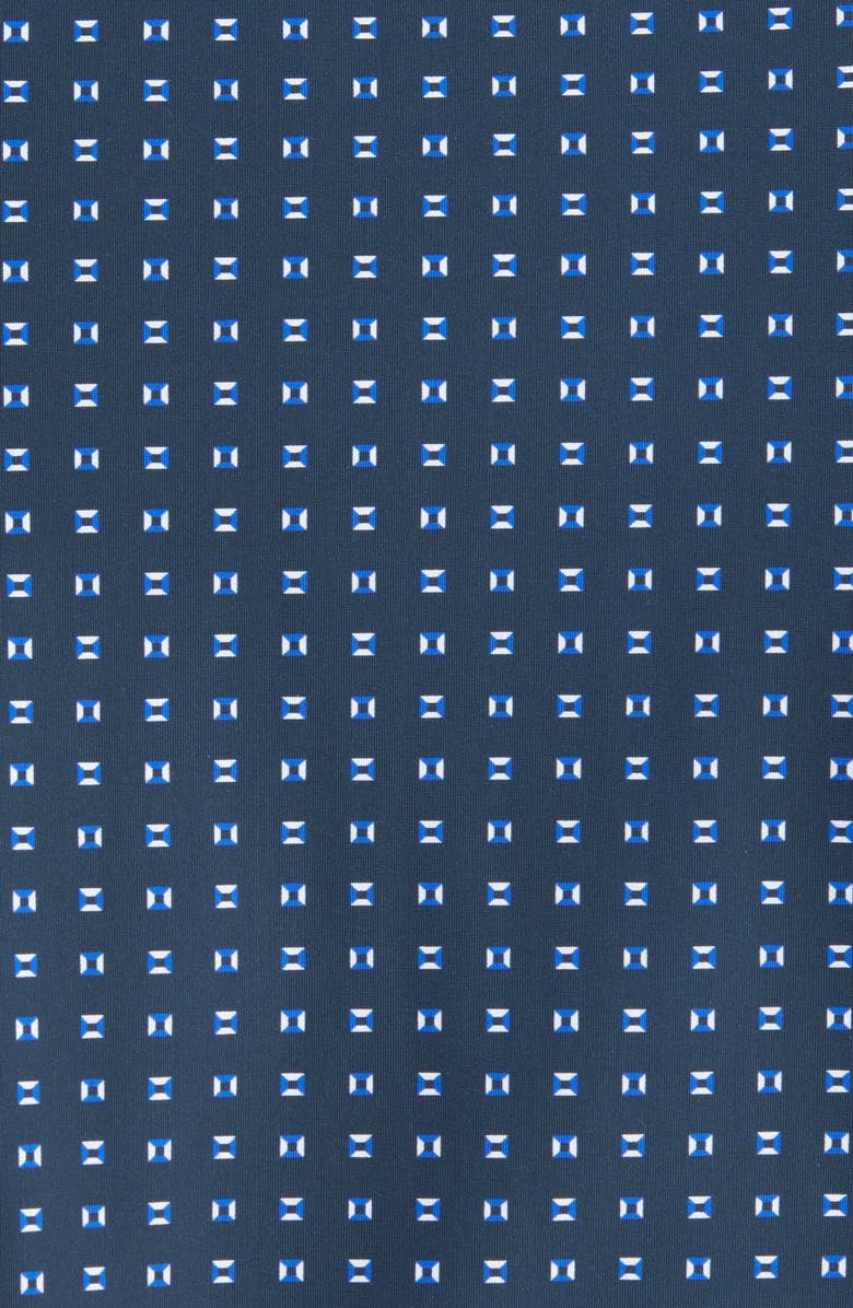 BOSS Hugo Boss Roan Slim Fit Geo Stretch Nylon Button-Up Shirt, Alternate, color, Dark Blue