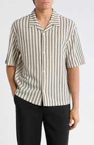 PacSun Kenan Stripe Button-Up Camp Shirt