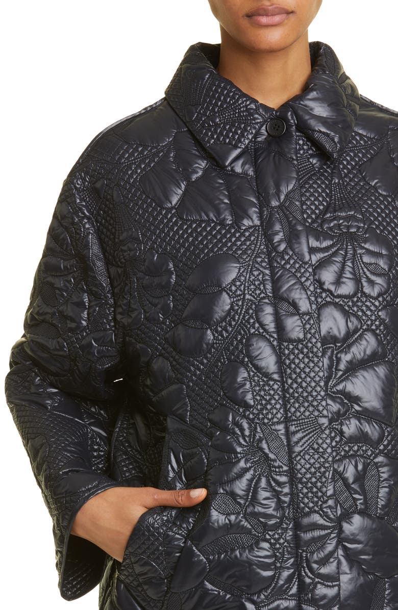 Cecilie Bahnsen Sika Cutout Back Quilted Jacket, Alternate, color, 