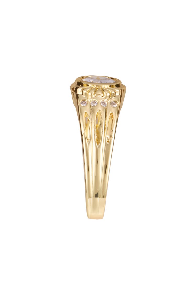 Modern Muse Oval Bezel CZ Ring, Alternate, color, GOLD