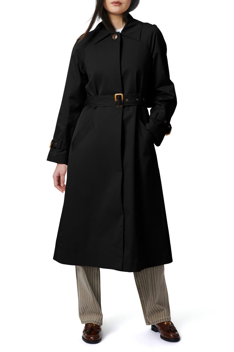 Modern Trench Coat, Main, color, BLACK