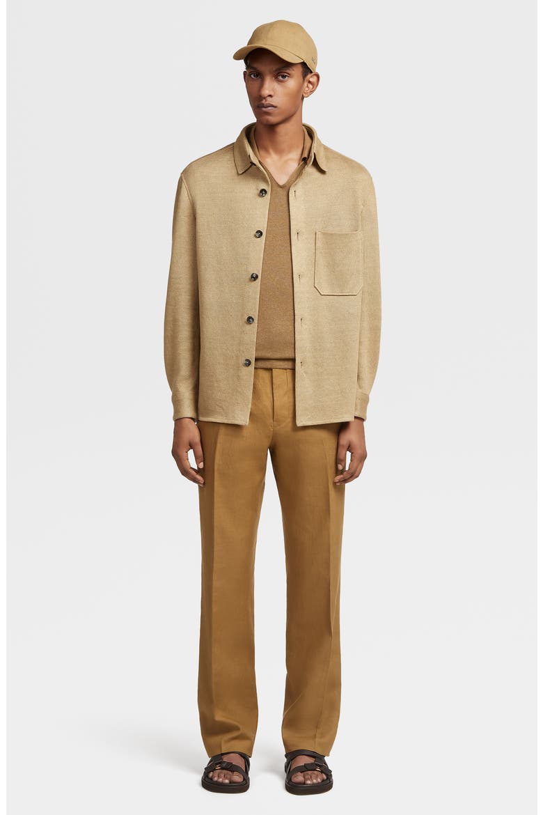 Luxury Linen Overshirt, Alternate, color, NATURAL