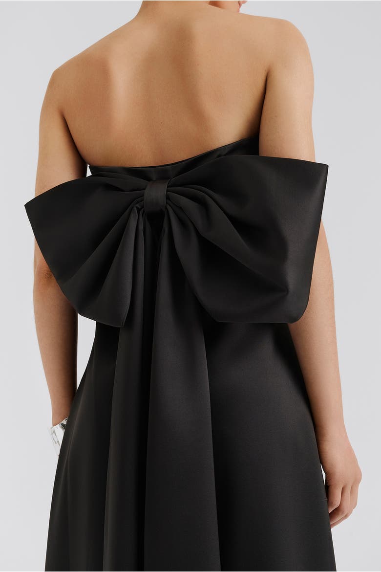 Elmina Bow Detailed Maxi Dress, Alternate, color, Black